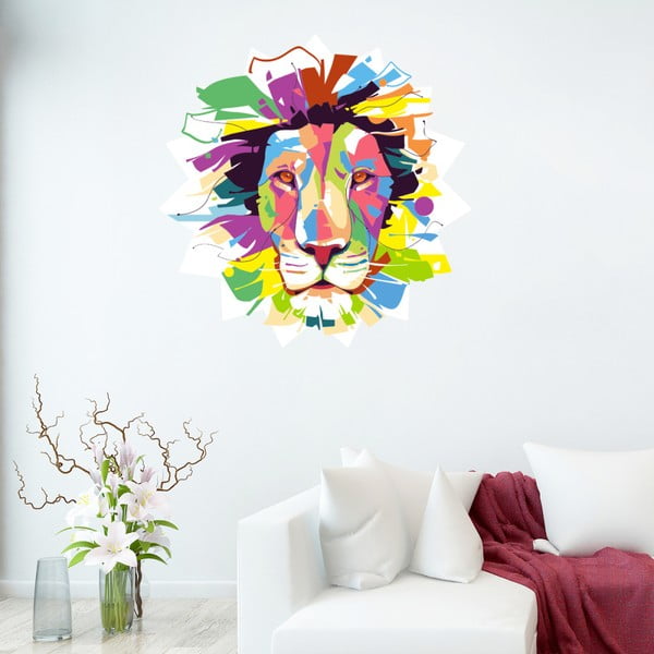 Uzlīme Fanastick Pop Art Lauva, 50 x 50 cm
