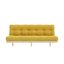 Dzeltens velveta dīvāns 200 cm Lean – Karup Design