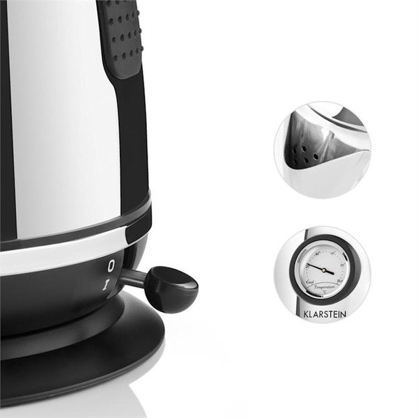 Sudraba elektriskā tējkanna Klarstein Aquavita Chalet-image-3