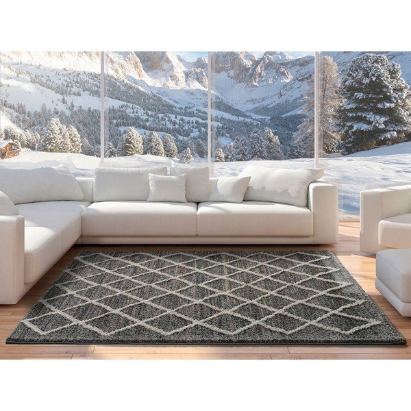 Pelēks paklājs Universal Farah Cross, 120 x 170 cm-image-1