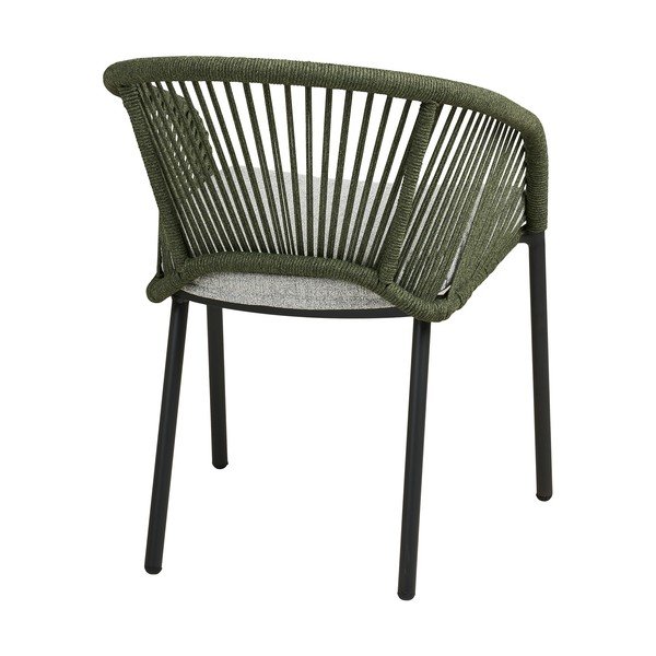 Zaļš metāla/polsterēts dārza krēsls Novella – House Nordic-image-4