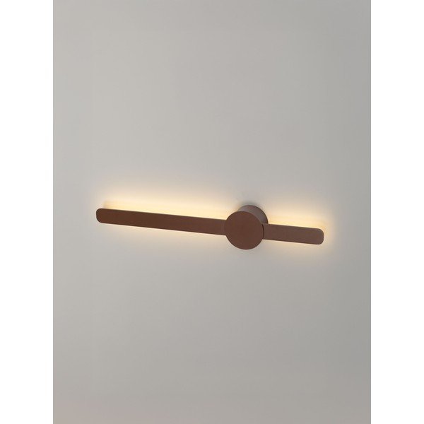 Brūna alumīnija LED sienas lampa Norei – Nova Luce-image-1