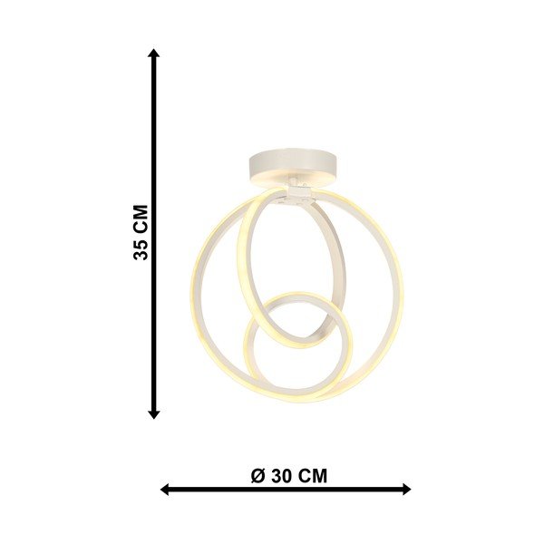Balta metāla LED griestu lampa Neo – Squid Lighting-image-4