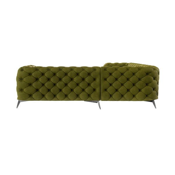 Zaļš samta stūra dīvāns Chelsea – Ropez-image-2