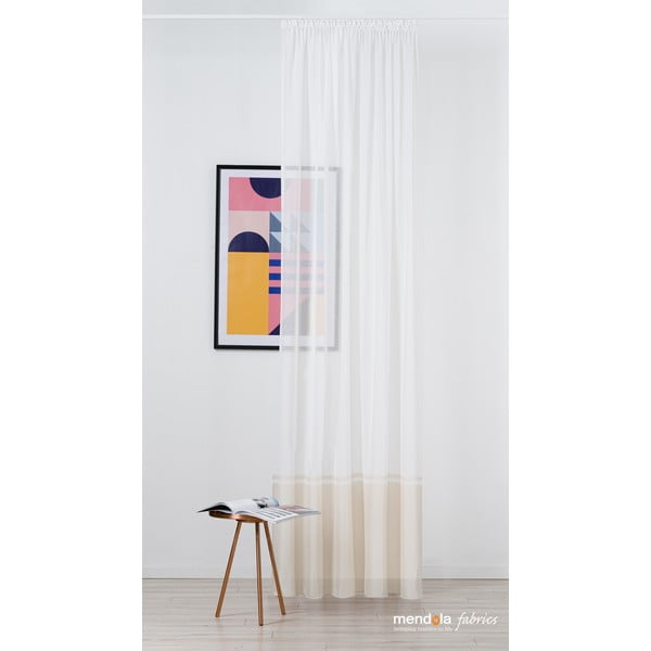 Balts/bēšs dienas aizkars 300x260 cm Sanova – Mendola Fabrics
