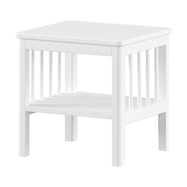 Balts dižskābarža masīvkoka bērnu naktsskapītis Forrest – Vipack