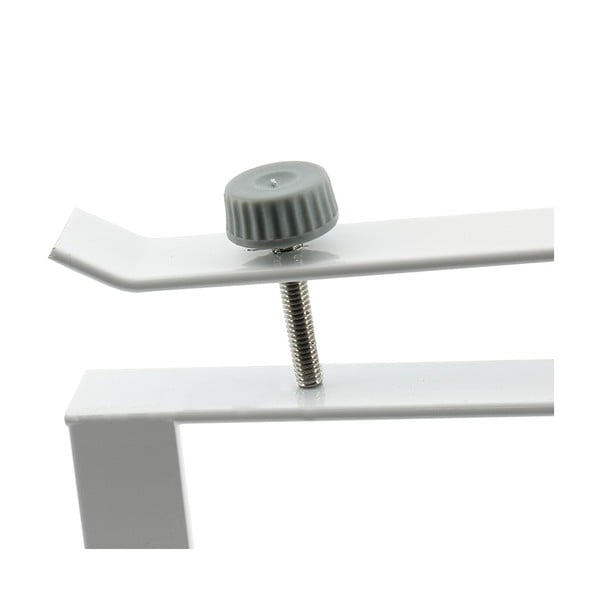 Balts piekaramais drēbju skapja plaukts Compactor Under Shelf Basket Rail-image-3