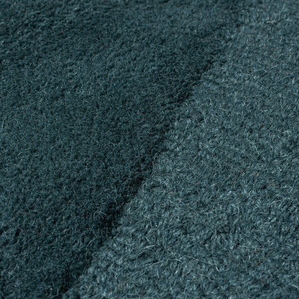 Zilganzaļš ar rokām darināts vilnas apaļš paklājs ø 160 cm Shard Teal – Flair Rugs-image-3