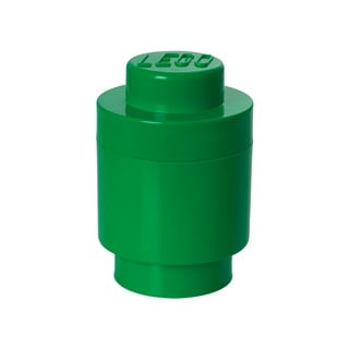 Zaļa LEGO® apaļa glabāšanas kaste, ⌀ 12,5 cm