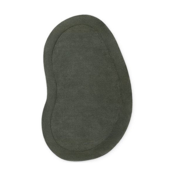 Tumši zaļš ar rokām darināts paklājs no vilnas maisījuma 125x200 cm Kari Organic – Villeroy&Boch