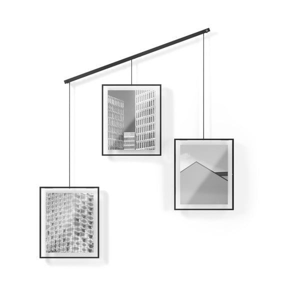 Melni metāla piekarināmi foto rāmji (3 gab.) 73x82 cm Exhibit – Umbra-image-4