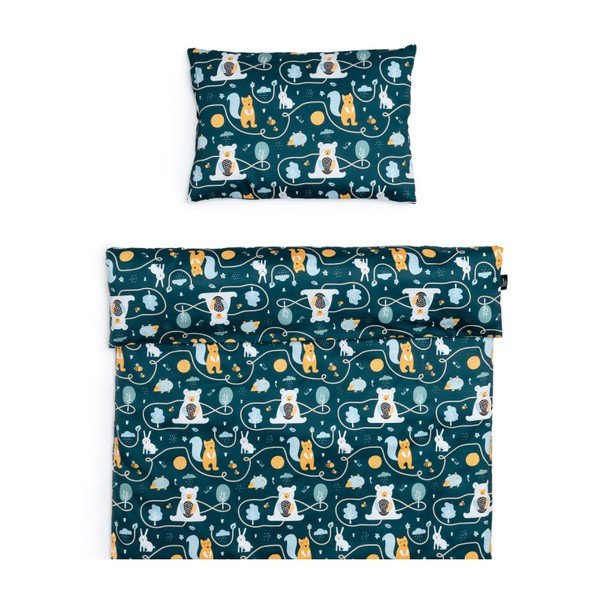 Kokvilnas bērnu gultas veļa 135x100 cm Animal Friends – ESECO-image-1