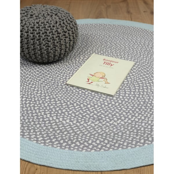 Zils ar rokām darināts bērnu paklājs Nattiot Brenda, ∅ 120 cm-image-3