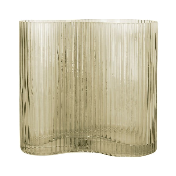 Zaļa stikla vāze PT LIVING Wave, augstums 18 cm-image-3