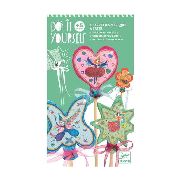 Komplekts 4 burvju nūjiņu izgatavošanai Djeco Fairy-image-1