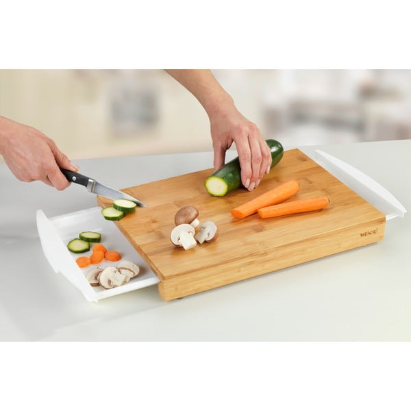 Bambusa griešanas dēlis ar divām atvilktnēm Wenko Bina-image-1