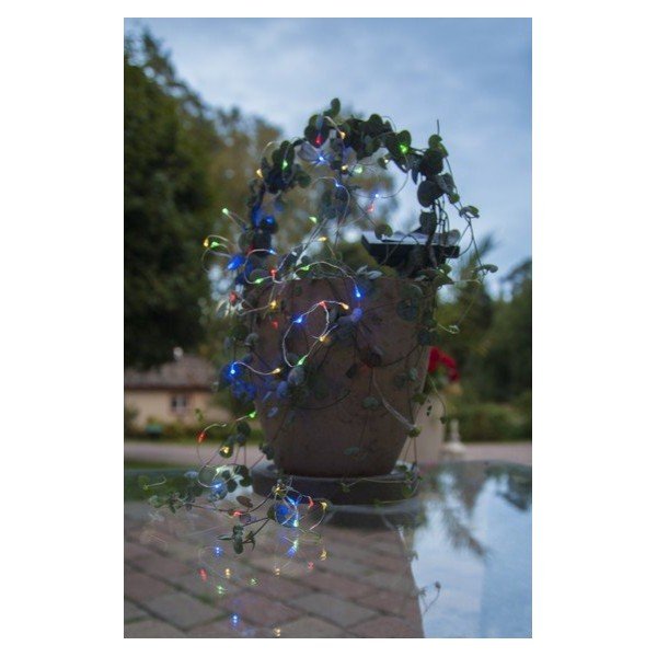 Āra LED lampiņu virtene ar krāsainām diodēm un saules baterijām Star Trading Dew Drop, garums 5 m-image-2