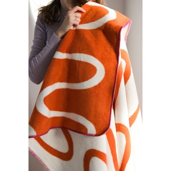 Oranžs pleds 150x200 cm Swirl – noo.ma-image-2