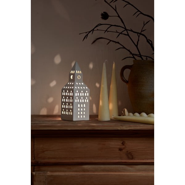 Keramikas svečturis tējas svecītēm Urbania Lighthouse Church Tower – Kähler Design-image-2