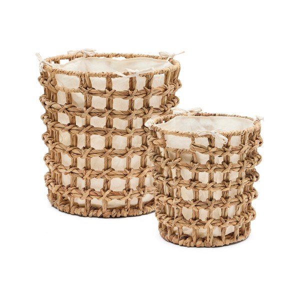 Uzglabāšanas grozi (2 gab.) no ūdens hiacintes ø 38x38 cm Dilam – Kave Home
