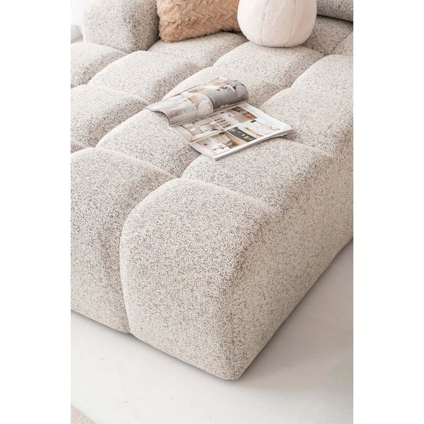 Bēšs salokāms modulārais stūra dīvāns ar uzglabāšanas vietu (ar kreiso stūri) Lulu – Miuform-image-3