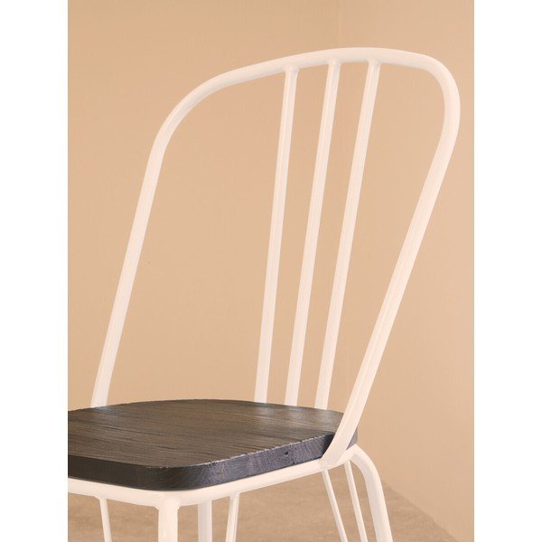Balts/dabīga toņa gobas masīvkoka pusdienu krēsls District – Premier Housewares-image-3