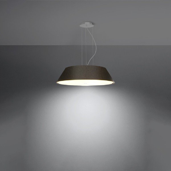 Melna piekaramā lampa ar stikla abažūru ø 60 cm Hektor – Sollux-image-2