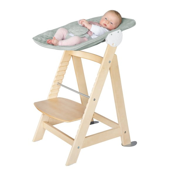 Gaiši zaļš/dabīga toņa bērnu barošanas krēsls Style Born Up 2in1 – Roba-image-2