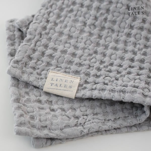 Gaiši pelēki dvieļi (3 gab.) Honeycomb – Linen Tales-image-3