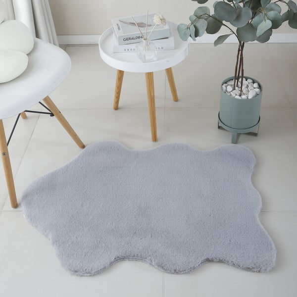 Gaiši pelēka sintētiska kažokāda 60x90 cm Caty – Ayyildiz Carpets-image-3