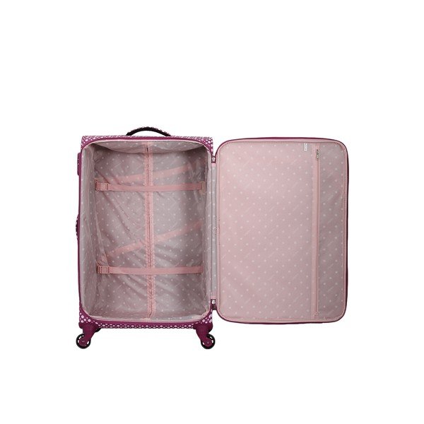 Violeti rozā bagāžas soma uz 4 riteņiem Lollipops Jenny, augstums 77 cm-image-4