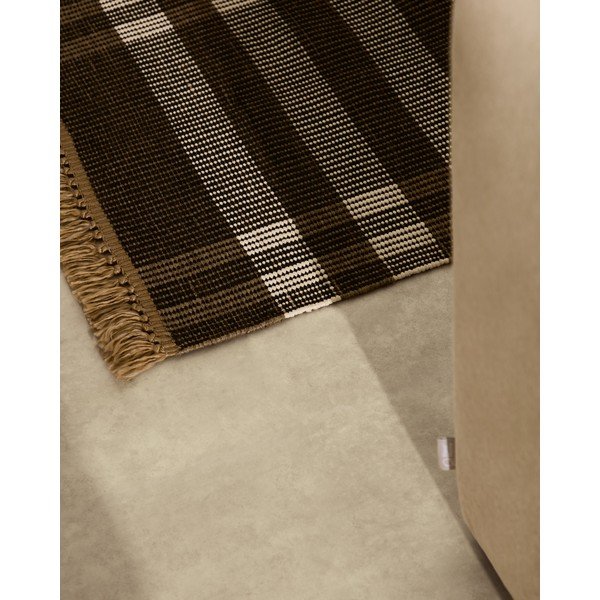 Melns divpusējs/ar rokām darināts paklājs 60x90 cm Barani – Kave Home-image-2