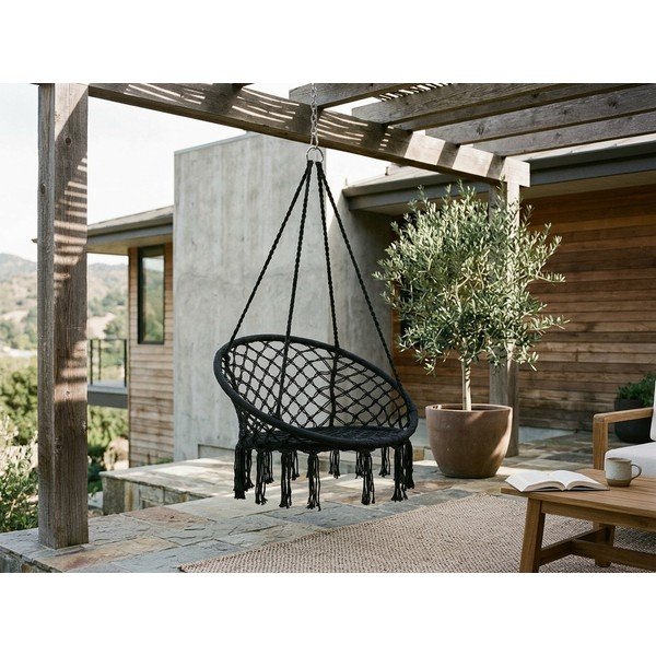 Melns piekarināmais krēsls Bonami Essentials Hylla-image-4