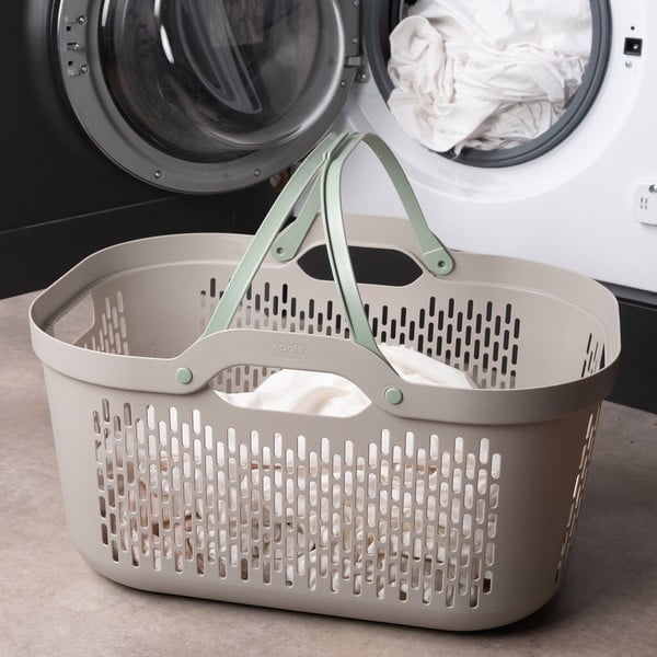 Gaiši brūns plastmasas veļas grozs 45 l – Addis-image-4