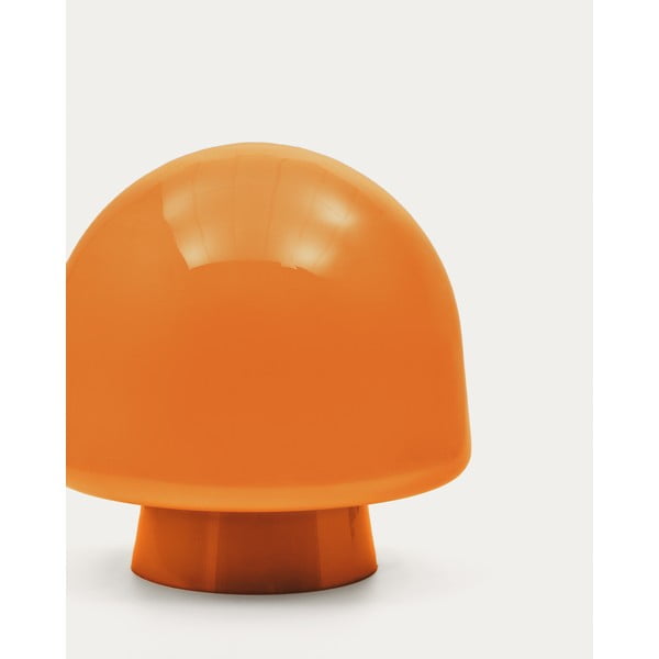 Oranža galda lampa ar stikla abažūru (augstums 20 cm) Reig – Kave Home-image-2