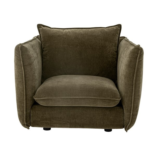 Tumši zaļš samta atpūtas krēsls Austin – Bloomingville-image-3