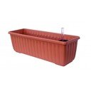 Brūns pašlaistošs puķu pods, garums 40 cm Siesta – Plastia