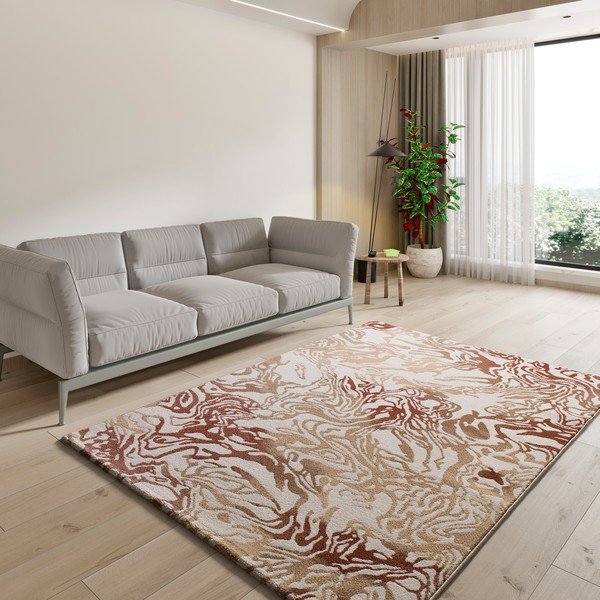 Bēšs/terakotas oranžs paklājs 200x290 cm Astra – Universal-image-1