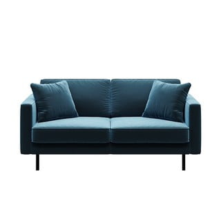Zils samta dīvāns MESONICA Kobo, 167 cm