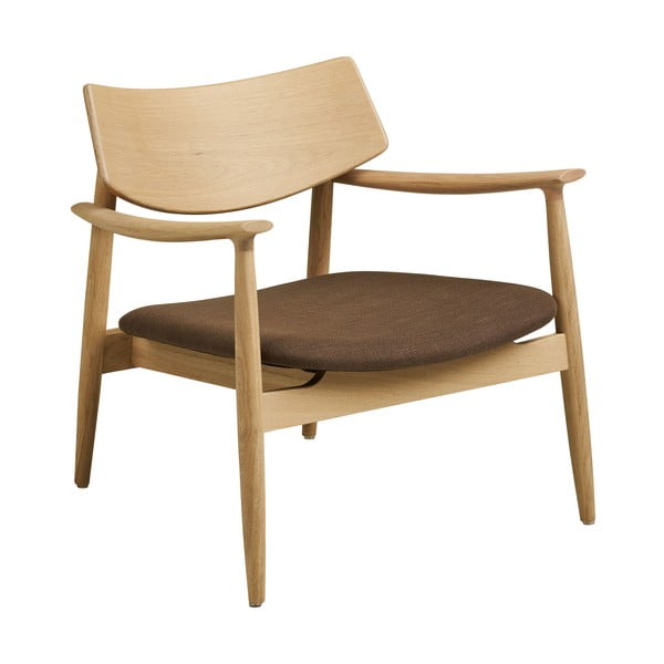 Brūns atpūtas krēsls ar kāju balstu Olvera – House Nordic-image-3