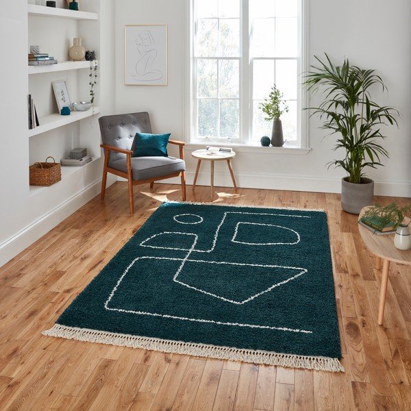 Smaragdzaļš paklājs Think Rugs Boho, 160 x 220 cm-image-1