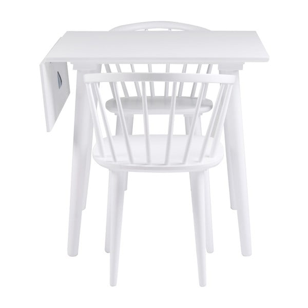 Balts gumijkoka ēdamistabas krēsls Rowico Carmen-image-2