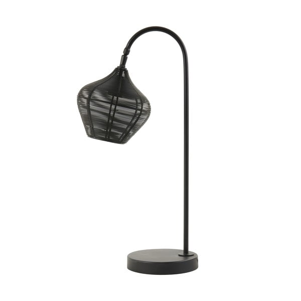 Melna galda lampa (augstums 61 cm) Alvaro – Light & Living