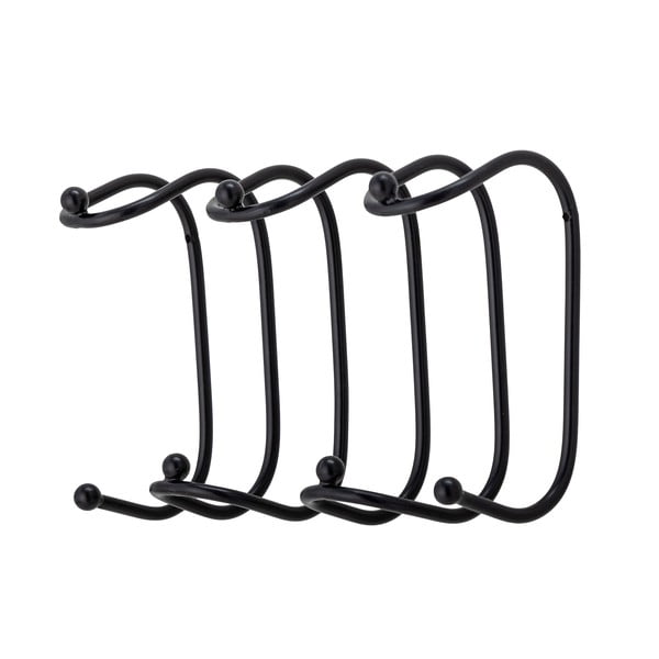 Melns metāla sienas pakaramais Maltha – Bloomingville-image-1