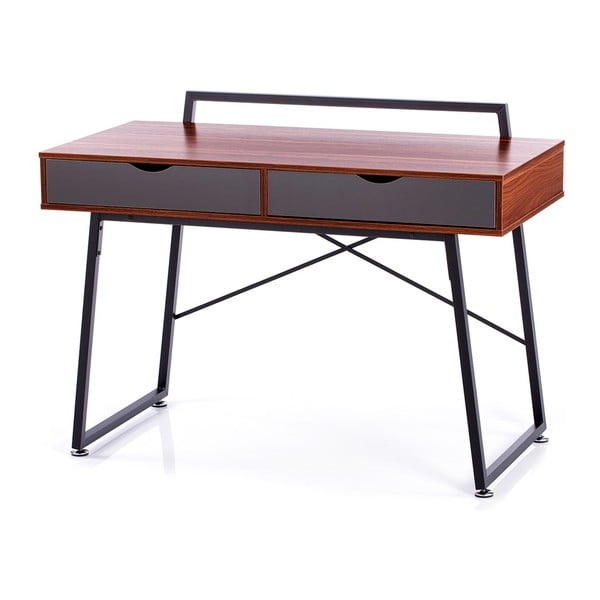 Darba galds ar valrieksta koka imitācijas galda virsmu 57.5x120 cm Tolm – Homede