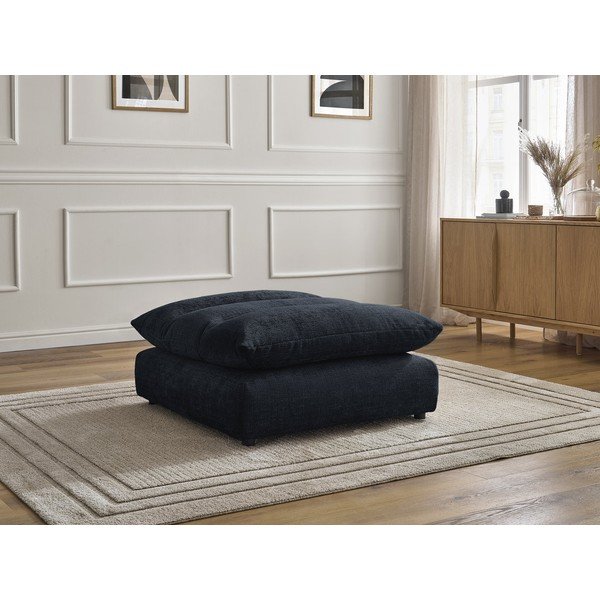 Tumši zils kāju soliņš no šenila auduma Neil – Bobochic Paris-image-1