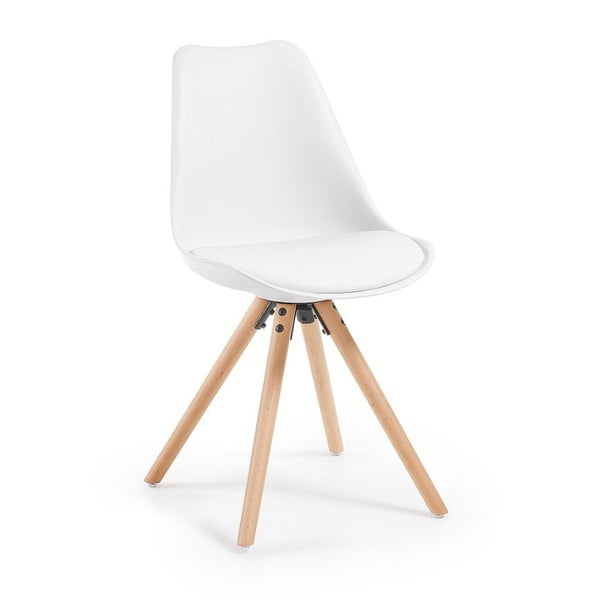 Balts krēsls ar dižskābarža kājām Bonami Essentials Lumos