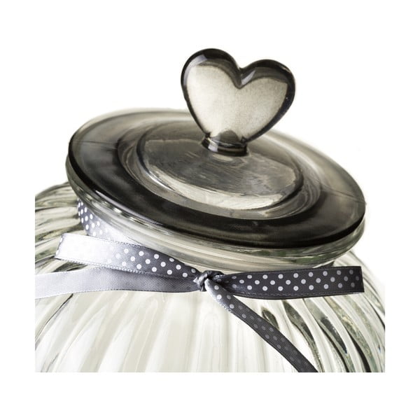Stikla burka ar sudraba krāsas vāku Unimasa Heart, 5,4 l-image-1