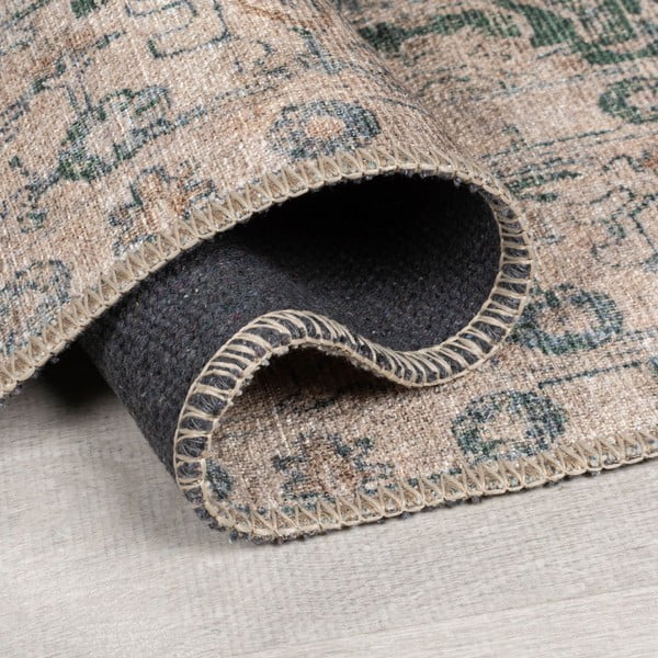 Zaļš mazgājams paklājs 190x290 cm Beau Floral – Flair Rugs-image-2