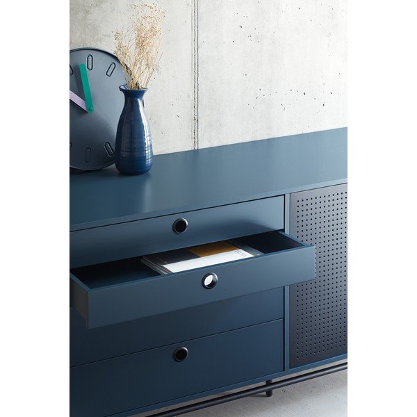 Melni zila kumode Teulat Punto, platums 150 cm-image-2